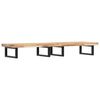vidaXL Estante de lavabo de pared acero y madera maciza de acacia