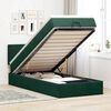 vidaXL Estructura de cama otomana colch&oacute;n terciopelo verde oscuro
