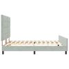 vidaXL Cama tipo Box Spring Gris claro 180 x 200 cm Terciopelo