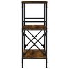 vidaXL Librer&iacute;a 3 estantes madera ingenier&iacute;a roble humo 59x35x90,5 cm