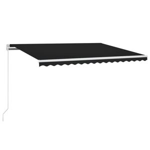 vidaXL Toldo manual retr&aacute;ctil con LED gris antracita 400x350 cm