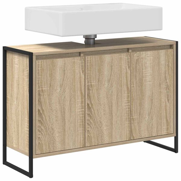 vidaXL Gabinete de Ba&ntilde;o Sonoma 90 x 30 x 60 cm Madera contrachapada
