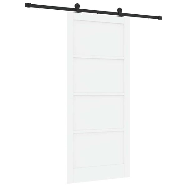 vidaXL Puerta Corredera y Negro 93 x 211 cm Madera de pino macizo