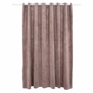 vidaXL Cortina opaca y anillas metal terciopelo rosa viejo 290x245cm