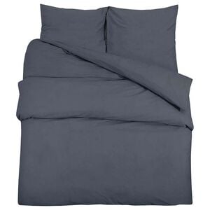 vidaXL Juego de funda n&oacute;rdica algod&oacute;n gris antracita 200x200 cm