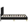 vidaXL Cama para niños con cabecero Negro 80 x 160 cm tela