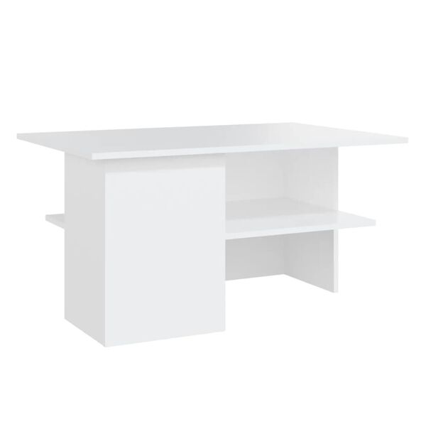 vidaXL Mesa de centro madera contrachapada blanco 90x60x46,5 cm