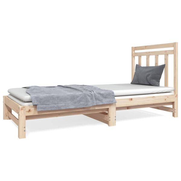 vidaXL Sof&aacute; cama extra&iacute;ble sin colch&oacute;n 2x(90x190) cm