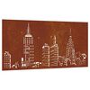 vidaXL Adorno de pared de jard&iacute;n acero corten dise&ntilde;o skyline 105x55 cm