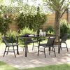vidaXL Conjunto de Comedor de Jardín 5 pcs Negro Poliratán