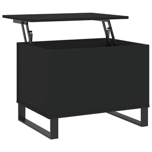 vidaXL Mesa de centro madera contrachapada negro 60x44,5x45 cm