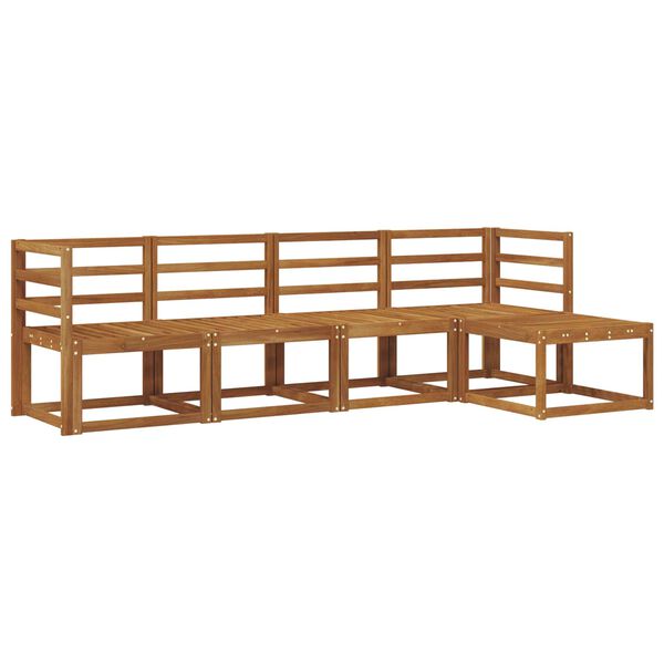 vidaXL Conjunto de sof&aacute;s de exterior 5 pcs Natural