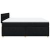 vidaXL Cama box spring con colch&oacute;n tela negro 180x200 cm