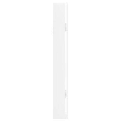 vidaXL Espejo con joyero de pared blanco 30x8,5x67 cm