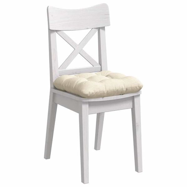 vidaXL Cojines para asiento 4 pcs Crema 45 x 45 cm Tela de pana