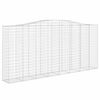vidaXL Cesta gaviones forma arco hierro galvanizado 400x50x180/200 cm