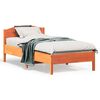 vidaXL Estructura de cama sin colch&oacute;n madera maciza marr&oacute;n 75x190 cm