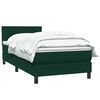 vidaXL Cama box spring con colch&oacute;n terciopelo verde oscuro 80x210 cm