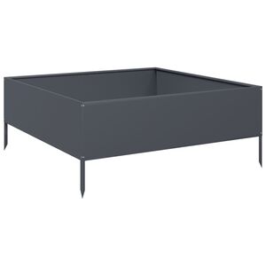vidaXL Arriate de acero gris antracita 100x100x41 cm