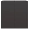 vidaXL Jardinera de acero laminado en fr&iacute;o negro 80x40x80 cm