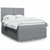 vidaXL Cama box spring con colch&oacute;n tela gris claro 140x200 cm