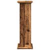 vidaXL Pedestal expositor con almacenaje madera envejecida 31x30x90 cm