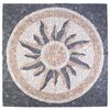 vidaXL Mosaicos con patr&oacute;n de sol Multicolor 120 x 120 cm M&aacute;rmol