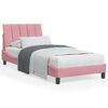 vidaXL Cama con colch&oacute;n Hanko terciopelo rosa 90x200 cm