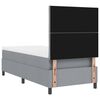 vidaXL Cama tipo Box Spring con colch&oacute;n Gris claro 90 x 190 cm tela