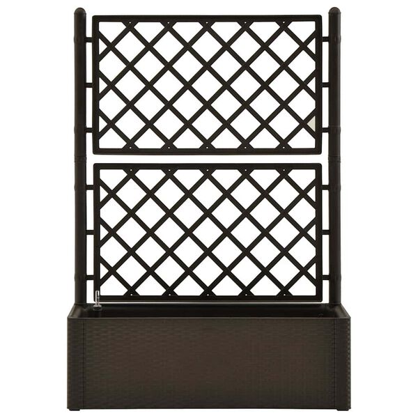 vidaXL Arriate con enrejado y sistema de riego autom&aacute;tico moca