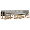 vidaXL Conjunto de sof&aacute;s de exterior 8 pcs Blanco y Gris Claro