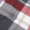 vidaXL Coj&iacute;n silla jard&iacute;n respaldo alto 6 uds cuadros gris 120x50x3 cm