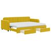 vidaXL Sof&aacute; cama nido con cajones terciopelo amarillo 80x200 cm