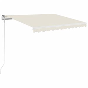 vidaXL Toldo retr&aacute;ctil manual crema 350x250 cm