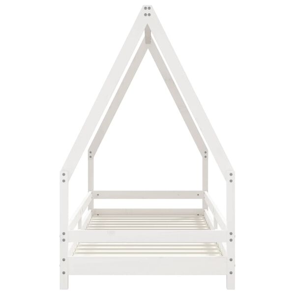 vidaXL Estructura de cama para ni&ntilde;os madera de pino blanco 80x200 cm