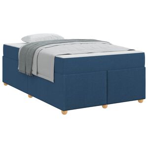 vidaXL Estructura de cama con colch&oacute;n Azul 120 x 190 cm tela