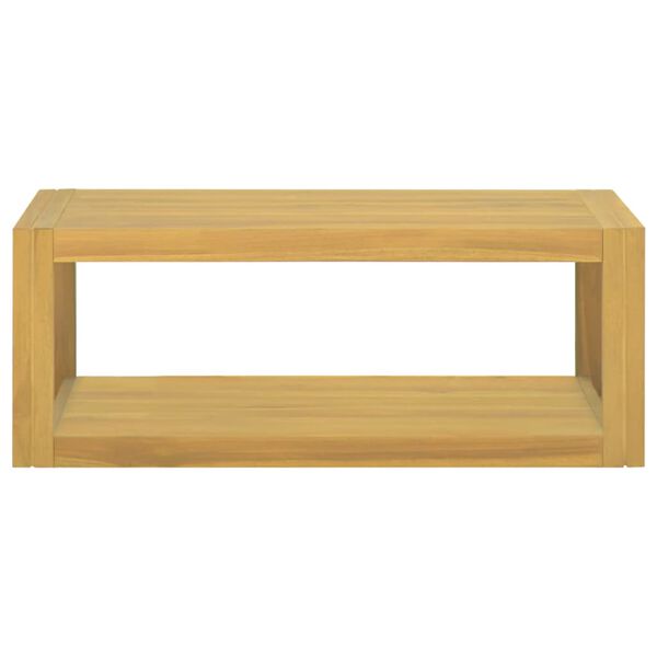 vidaXL Armario de baño de pared madera maciza de teca 90x45x35 cm