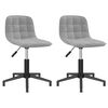 vidaXL Sillas de comedor giratorias 2 uds de terciopelo gris claro