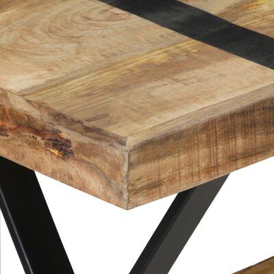 vidaXL Mesa de comedor madera de mango rugosa 120x60x76 cm
