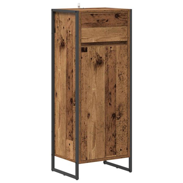 vidaXL Gabinete de Ba&ntilde;o con caj&oacute;n Madera Vieja 40 x 30 x 100 cm