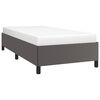 vidaXL Estructura de cama sin colch&oacute;n cuero sint&eacute;tico gris 80x200 cm