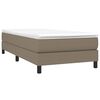 vidaXL Estructura de cama con somier tela gris taupe 90x190 cm