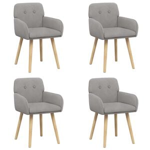 vidaXL Sillas de comedor 4 uds. Boucl&eacute; Gris Claro 59 x 56,5 x 85 cm