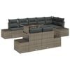 vidaXL Conjunto de sof&aacute; de jard&iacute;n 9 pcs Gris Polirat&aacute;n