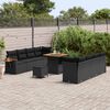 vidaXL Conjunto de sof&aacute;s de jard&iacute;n 12 pcs Negro rat&aacute;n sint&eacute;tico