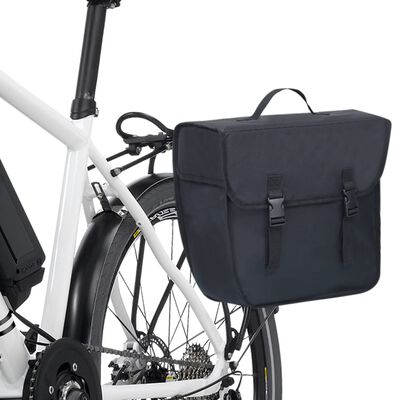 vidaXL Bolsa para bicicleta alforja impermeable 21 L negra