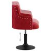 vidaXL Sillas de comedor giratorias 2 unidades terciopelo rojo tinto