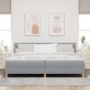 vidaXL Cama box spring con colch&oacute;n Gris claro 200 x 200 cm tela