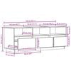 vidaXL Mueble de TV de madera maciza de pino blanco 140x37x50 cm