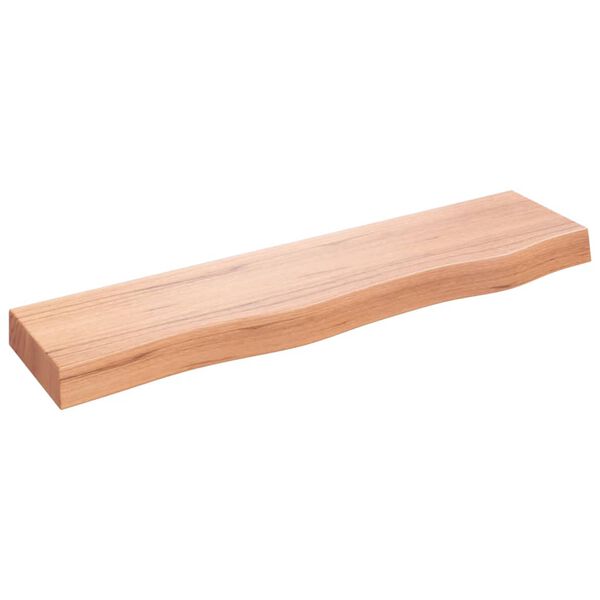 vidaXL Estante de pared madera de roble tratada marr&oacute;n claro 80x20x6cm